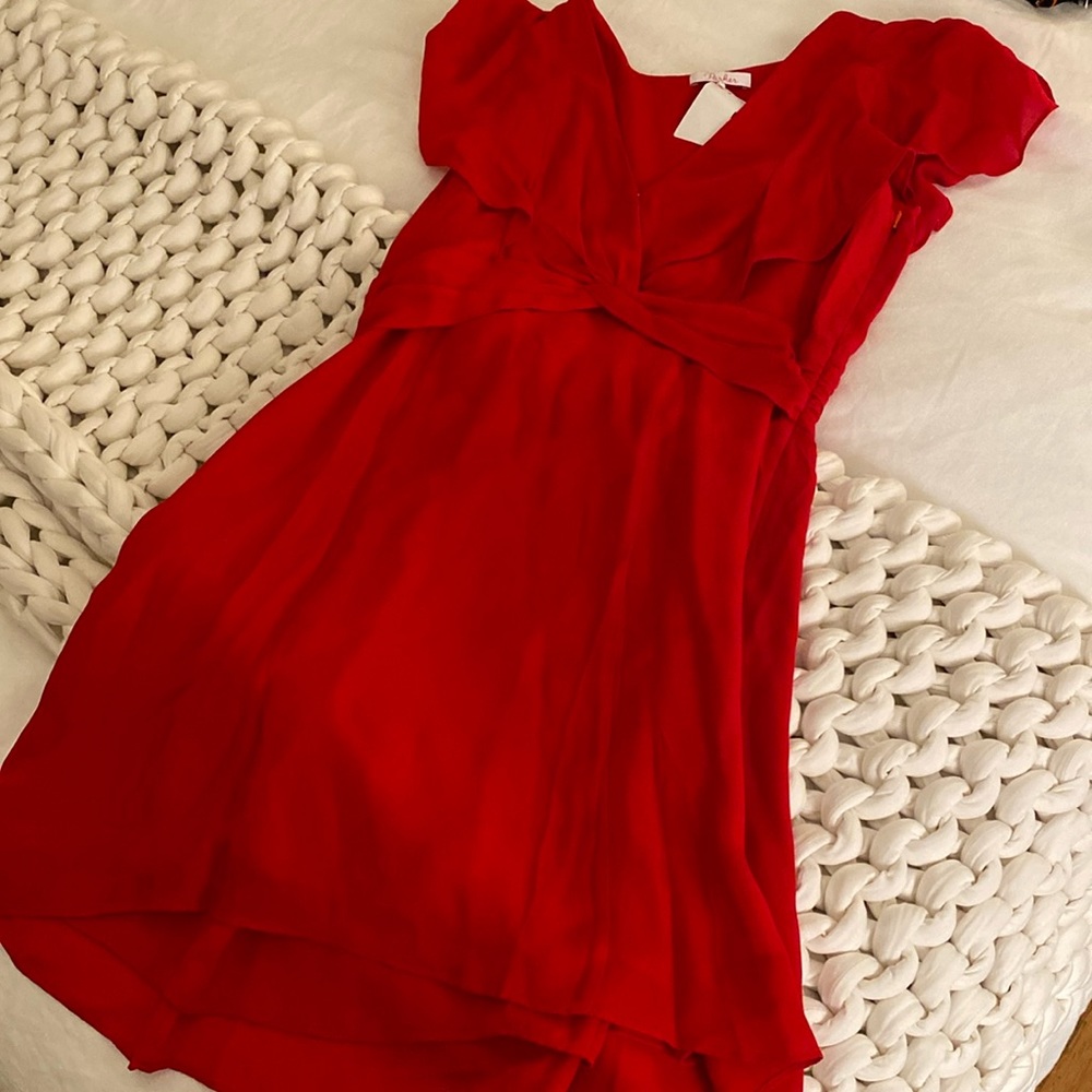 NWT Parker Silk Red Mini Dress